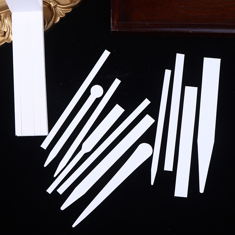 Perfume Fragrance Oil - 100 Tiras de Papel Desechables Blancas